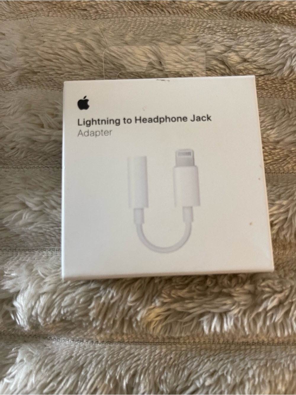 Apple Lightning to Headphone Jack Adapter - White, NIB